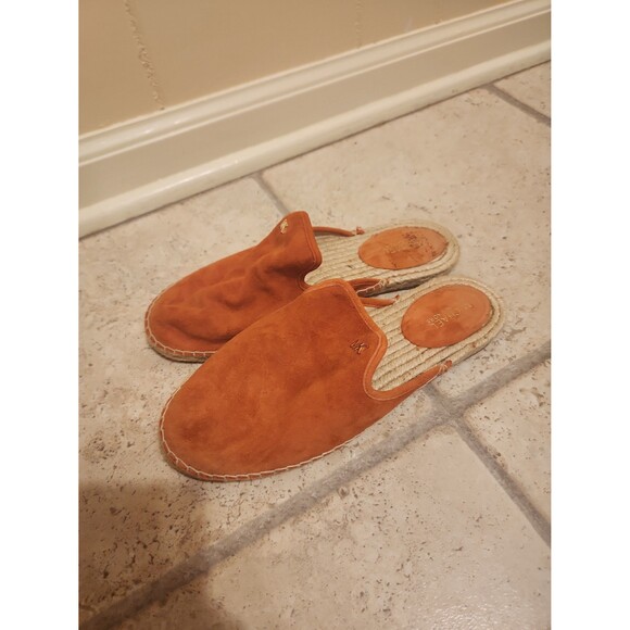 Michael Kors "Kendrick" Coral Leather & Suede Slip-on Espadrille Flats Size 7.5 - Picture 2 of 8